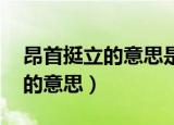 昂首挺立的意思是什么 标准答案（昂首挺立的意思）