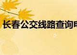 长春公交线路查询电话（长春公交线路查询）