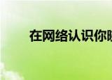 在网络认识你晓依（网络世界晓依）
