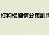 打狗棍剧情分集剧情介绍哪集女生六个月孩子