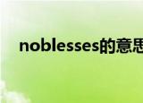 noblesses的意思（noblesse什么意思）