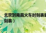 北京到南昌火车时刻表查询南昌到石城（北京到南昌火车时刻表）