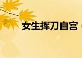 女生挥刀自宫（挥刀自宫什么意思）