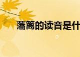 藩篱的读音是什么意思（藩篱的读音）