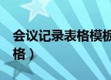 会议记录表格模板word怎么做（会议记录表格）