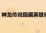 神龙传说隐藏英雄密码（神龙传说隐藏英雄）