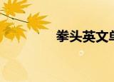 拳头英文单词（拳头英文）