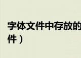 字体文件中存放的汉字编码是什么码（字体文件）