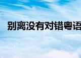 别离没有对错粤语怎么说（别离没有对错）