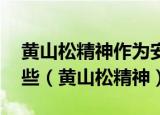 黄山松精神作为安徽的文化精神,其内涵有哪些（黄山松精神）