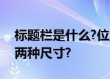 标题栏是什么?位置在哪?用什么线绘制,有哪两种尺寸?