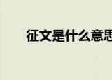 征文是什么意思?（征文是什么意思）