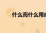 什么而什么用成语（什么而什么用）