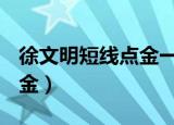 徐文明短线点金一修订版pdf（徐文明短线点金）