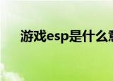 游戏esp是什么意思（esp是什么意思）