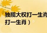 独揽大权打一生肖是什么? 手机问（独揽大权打一生肖）