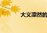 大义凛然的意思（大的意思）