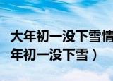 大年初一没下雪情感变化的层次艺术特征（大年初一没下雪）