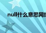 null什么意思网络用语（null什么意思）