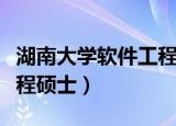 湖南大学软件工程硕士分数（湖南大学软件工程硕士）