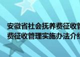 安徽省社会抚养费征收管理实施办法（关于安徽省社会抚养费征收管理实施办法介绍）