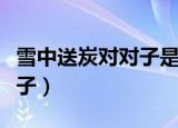 雪中送炭对对子是落井下石吗（雪中送炭对对子）