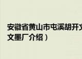 安徽省黄山市屯溪胡开文墨厂（关于安徽省黄山市屯溪胡开文墨厂介绍）