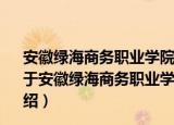 安徽绿海商务职业学院“2015版人才培养方案”推进会（关于安徽绿海商务职业学院“2015版人才培养方案”推进会介绍）