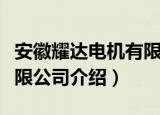 安徽耀达电机有限公司（关于安徽耀达电机有限公司介绍）
