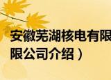 安徽芜湖核电有限公司（关于安徽芜湖核电有限公司介绍）