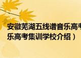 安徽芜湖五线谱音乐高考集训学校（关于安徽芜湖五线谱音乐高考集训学校介绍）