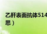 乙肝表面抗体514是什么意思（514是什么意思）