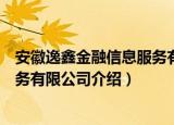 安徽逸鑫金融信息服务有限公司（关于安徽逸鑫金融信息服务有限公司介绍）
