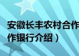 安徽长丰农村合作银行（关于安徽长丰农村合作银行介绍）