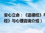 安心立命：《道德经》与心理咨询（关于安心立命：《道德经》与心理咨询介绍）