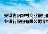安徽青阳农村商业银行股份有限公司（关于安徽青阳农村商业银行股份有限公司介绍）