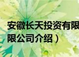安徽长天投资有限公司（关于安徽长天投资有限公司介绍）