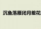 沉鱼落雁闭月羞花美得无处藏是什么电视剧
