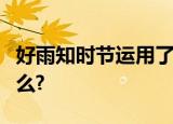 好雨知时节运用了什么修辞手法好意思就是什么?