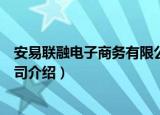 安易联融电子商务有限公司（关于安易联融电子商务有限公司介绍）