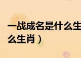 一战成名是什么生肖十二生肖（一战成名是什么生肖）