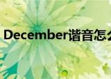 December谐音怎么读（december的音标）