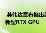  英伟达宣布推出具有24GB GDDR6X内存的新型RTX GPU
