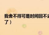 我舍不得可是时间回不去了歌词（我舍不得可是时间回不去了）