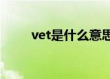 vet是什么意思（vest是什么意思）