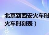 北京到西安火车时刻表卧铺票价（北京到西安火车时刻表）