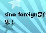 sino-foreign是什么意思（foreign是什么意思）