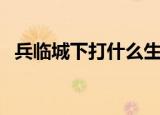兵临城下打什么生肖（兵临城下打一生肖）