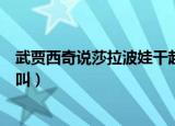武贾西奇说莎拉波娃干起来像死鱼（武贾西奇说莎拉波娃不叫）