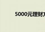 5000元理财方案（5000元理财）